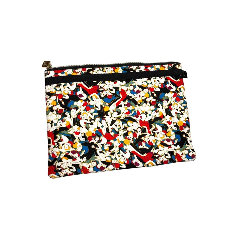 Carolina Herrera x Target Clutch Womens Multicolor Art Deco Print Zip laptop bag